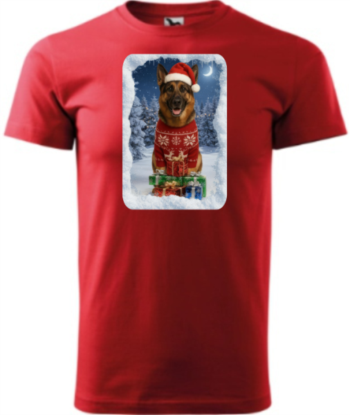 Vánoční tričko s Německým ovčákem5